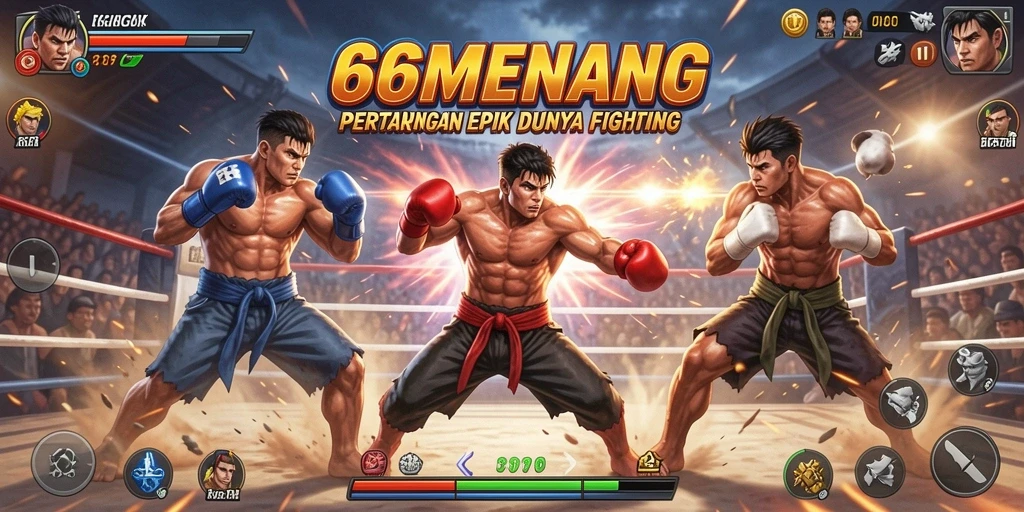 Gameplay seru pertarungan dalam 66MENANG dengan efek visual menakjubkan.