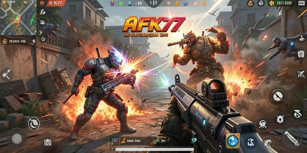 Gambaran menarik dari pertempuran intens di AFK77.