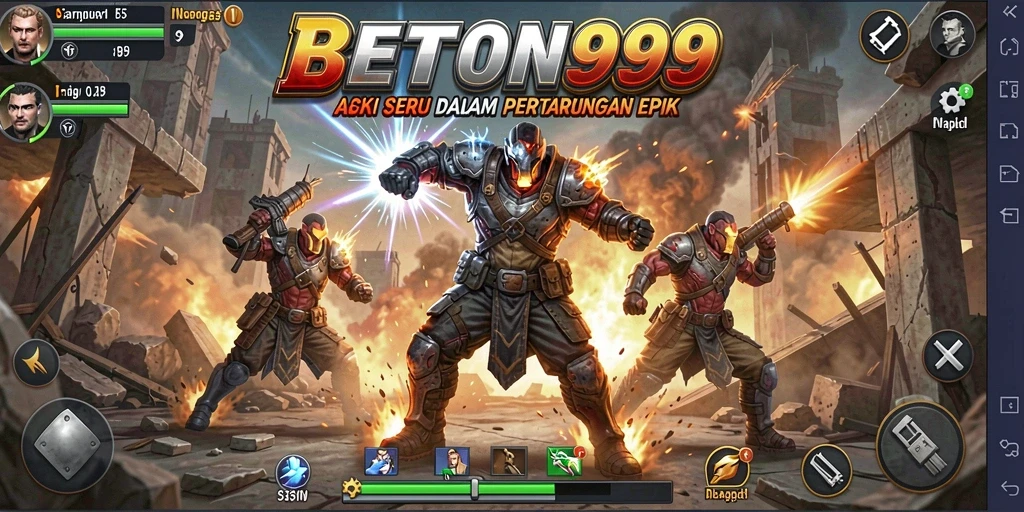 Tampilan gameplay BETON999 yang penuh aksi dan ketegangan.