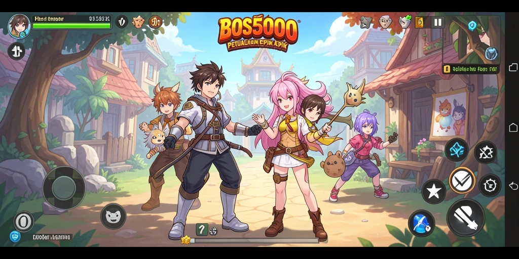 Tampilan menakjubkan dalam gameplay BOS5000 yang penuh aksi Anime.