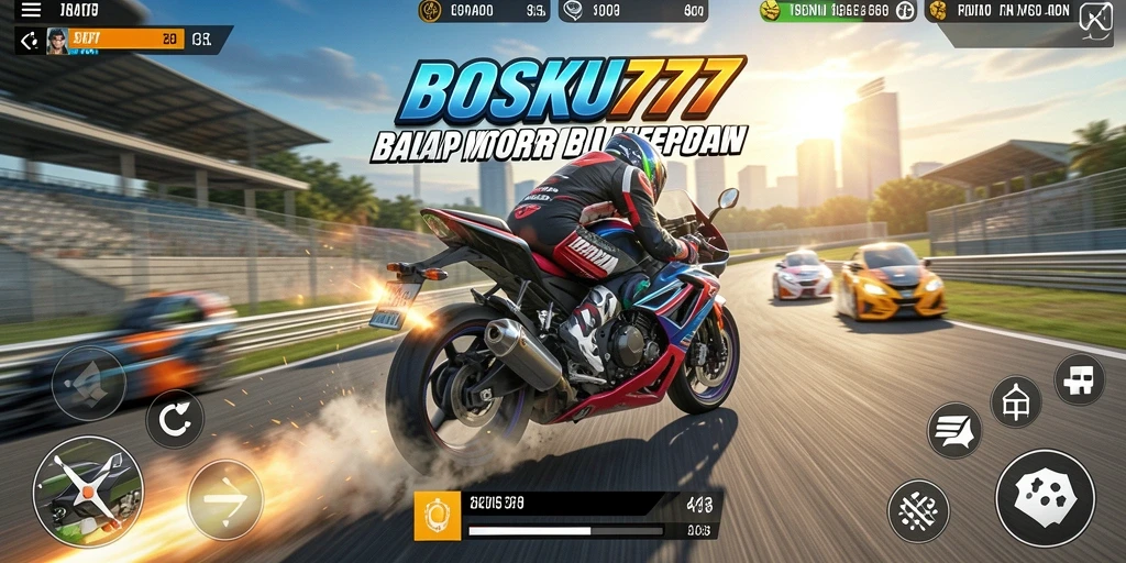 Gameplay seru dengan grafik dan motor yang atraktif di BOSKU777.