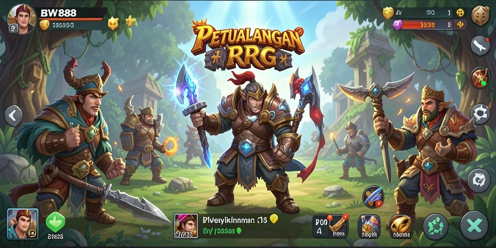 Tangkapan layar gameplay BW888 menampilkan pertempuran seru dan eksplorasi dunia.