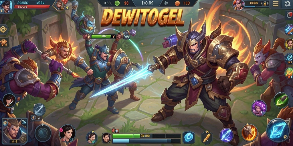 Screenshot gameplay DEWITOGEL yang menampilkan pertarungan seru.