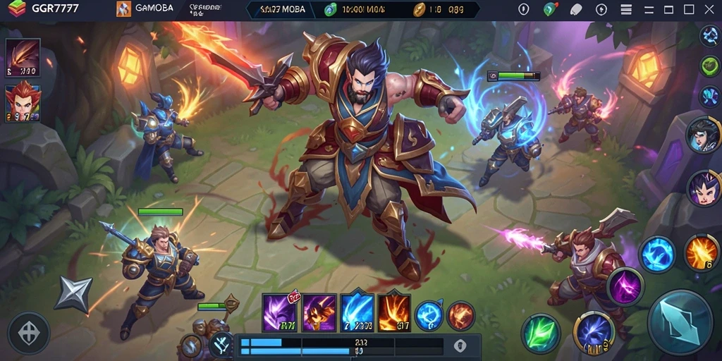 Tampilan gameplay GGR7777 dengan aksi seru dan strategi tim.
