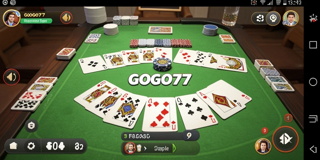 Screenshot gameplay GOGO77 menampilkan keseruan permainan Gaple.