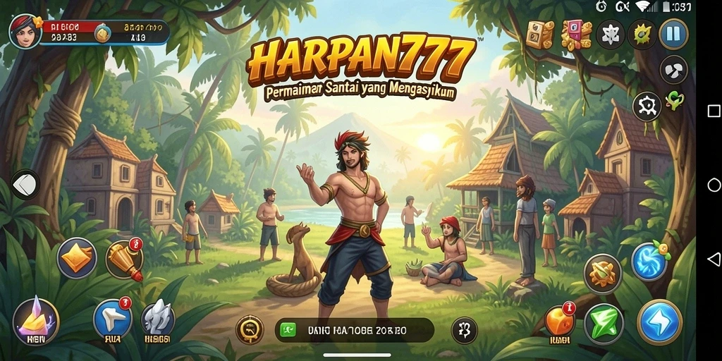 Tampilan gameplay menarik HARAPAN777 dengan warna cerah dan desain sederhana.