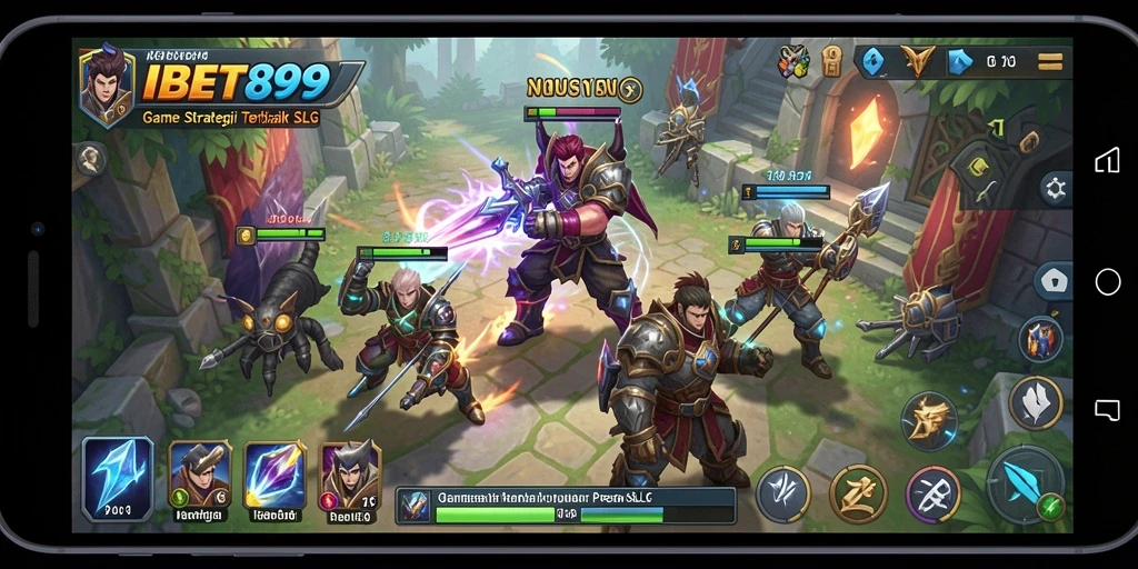 Screenshot gameplay IBET899 menunjukkan pertempuran epik dan strategi yang mendalam.