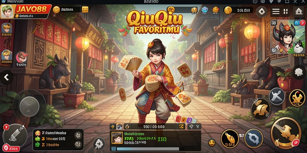 Screenshot menampilkan gameplay seru QiuQiu di JAVO88.