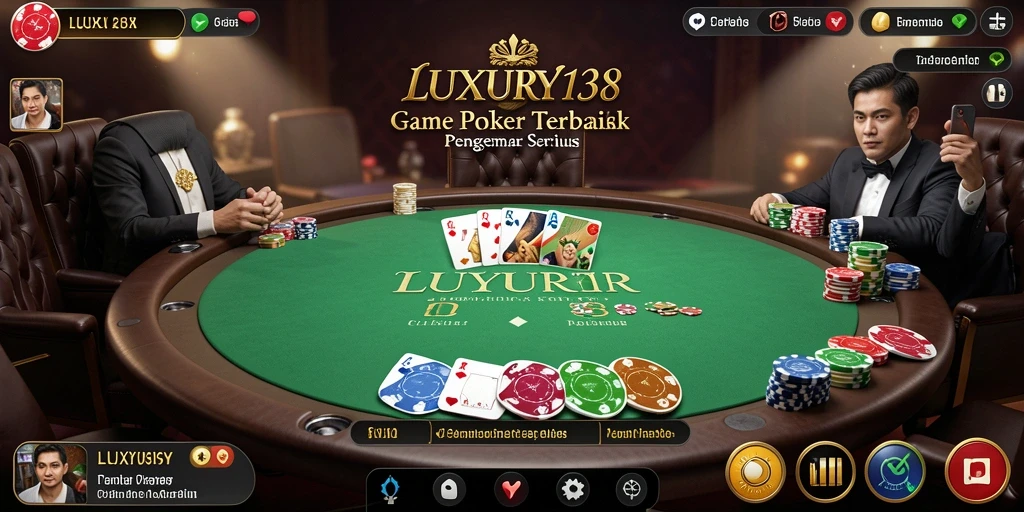 Screenshot utama LUXURY138 menampilkan gameplay poker yang seru.