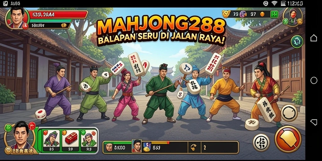 Tampilan menarik gameplay Racing di MAHJONG288.