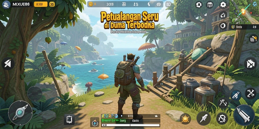Tangkapan layar MIXUE88 menampilkan aksi seru dalam dunia terbuka.