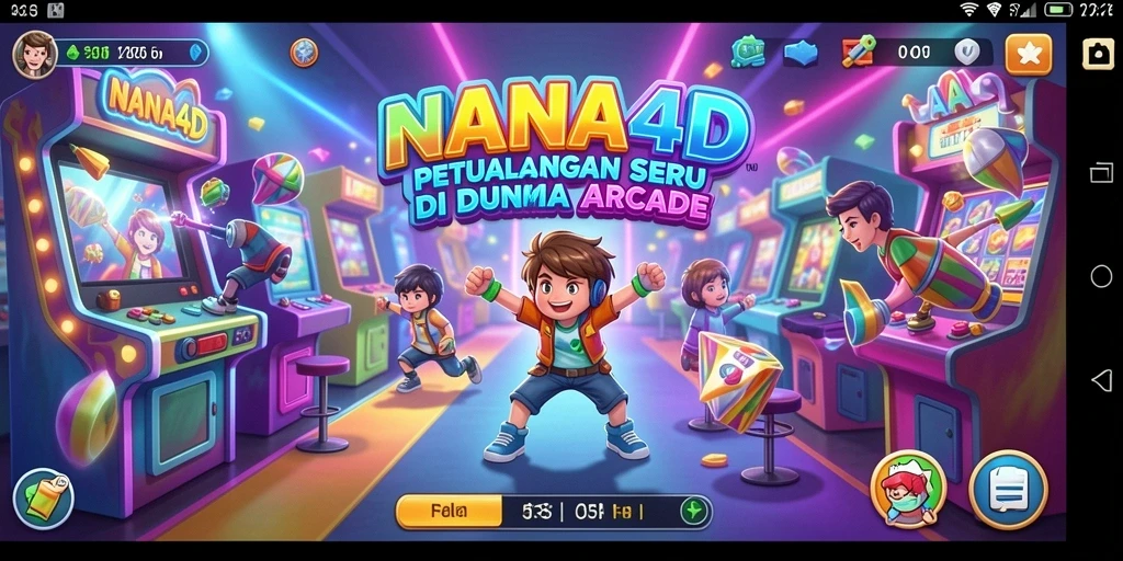 Tampilan gameplay seru dan menantang di NANA4D.