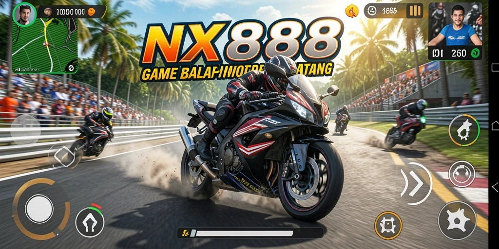 Gameplay balap motor yang mendebarkan dan tampilan grafis yang menawan.