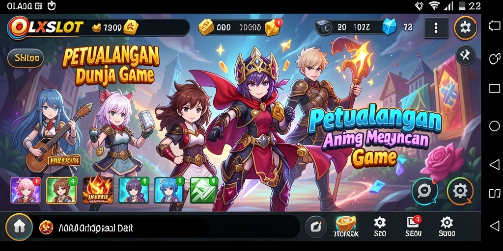 Tampilan gameplay menarik dari OLXSLOT dengan karakter Anime.
