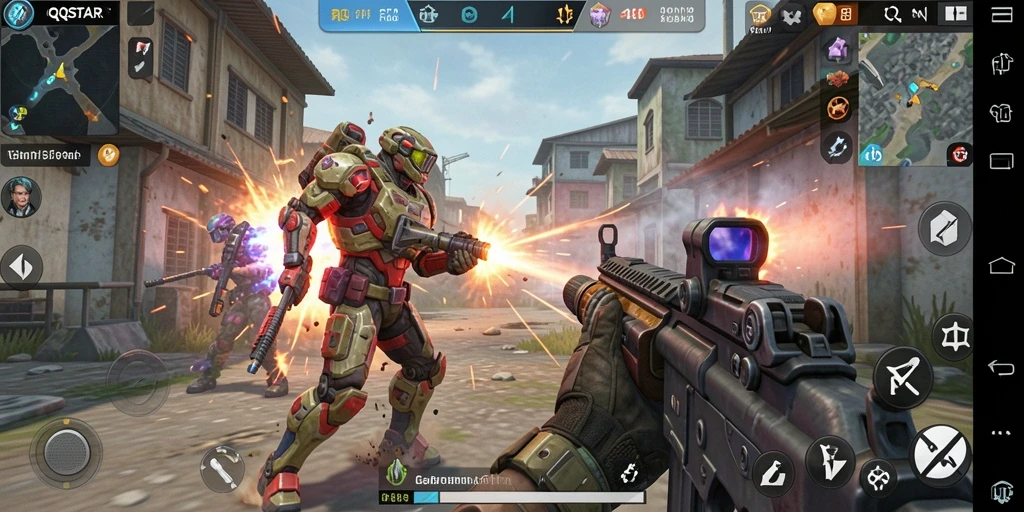 Gameplay intens dari QQSTAR dengan grafik menakjubkan.