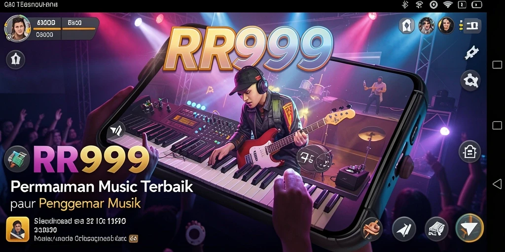 Tampilan menarik dari gameplay RR999 dengan berbagai lagu untuk dimainkan.