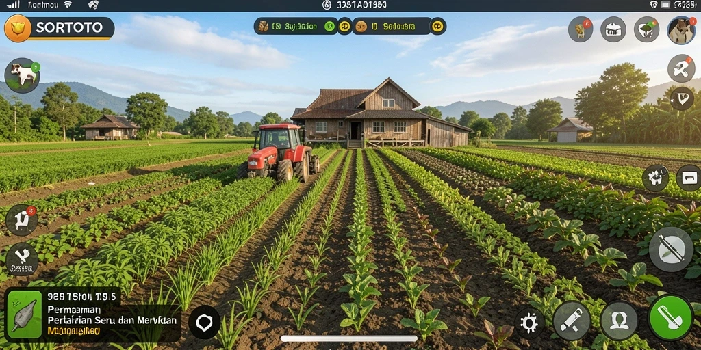 Screenshot SORTOTO menampilkan gameplay bertani yang seru dan interaktif.