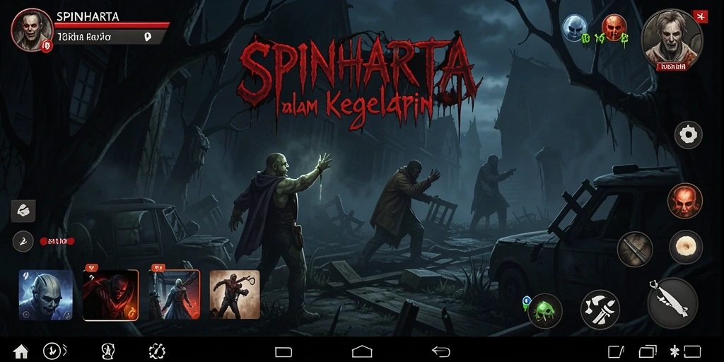 Gameplay SPINHARTA yang mencekam dan menegangkan saat menjelajahi kegelapan.