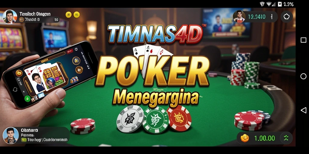 Tangkapan layar gameplay TIMNAS4D yang menampilkan aksi Poker yang mendebarkan.