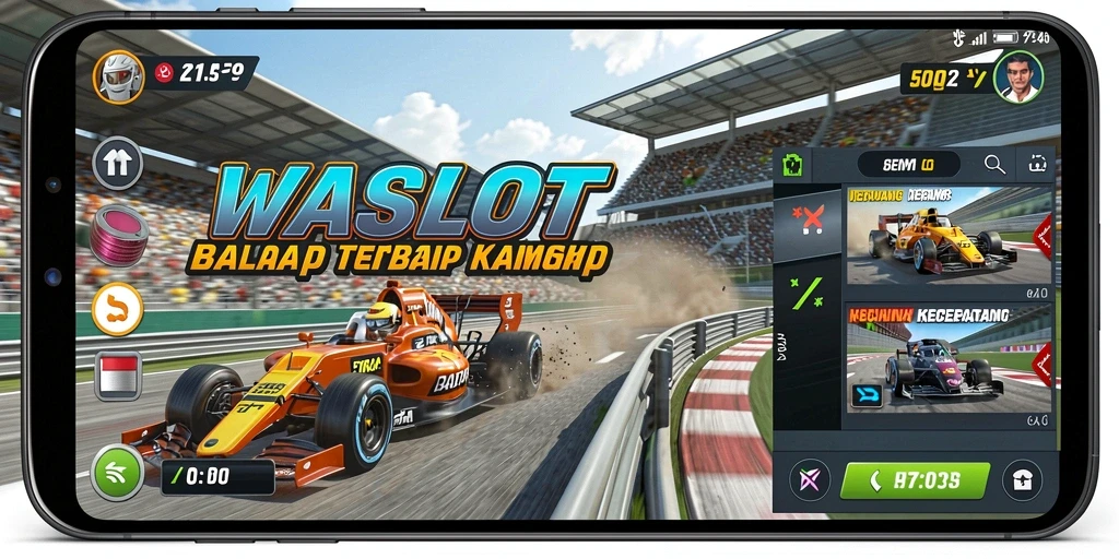 Tampilan gameplay balap yang seru dan menegangkan di WASLOT.